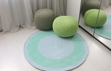 Fazemos as nossas próprias mãos: Como é que um tapete de fios fica no seu interior? (Mais de 85 fotos). Idéias legais para um design elegante (tapetes redondos, retangulares, feitos de pompons)