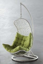 เก้าอี้ที่ถูกระงับจากหวายธรรมชาติและประดิษฐ์: 195+ ตัวเลือกภาพ (หวาย, macrame, พร้อมฝาครอบ)
