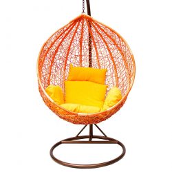 เก้าอี้ที่ถูกระงับจากหวายธรรมชาติและประดิษฐ์: 195+ ตัวเลือกภาพ (หวาย, macrame, พร้อมฝาครอบ)