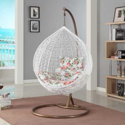 เก้าอี้ที่ถูกระงับจากหวายธรรมชาติและประดิษฐ์: 195+ ตัวเลือกภาพ (หวาย, macrame, พร้อมฝาครอบ)