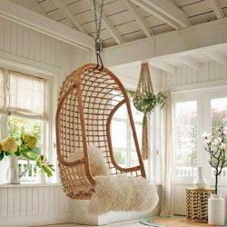 เก้าอี้ที่ถูกระงับจากหวายธรรมชาติและประดิษฐ์: 195+ ตัวเลือกภาพ (หวาย, macrame, พร้อมฝาครอบ)