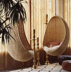 เก้าอี้ที่ถูกระงับจากหวายธรรมชาติและประดิษฐ์: 195+ ตัวเลือกภาพ (หวาย, macrame, พร้อมฝาครอบ)