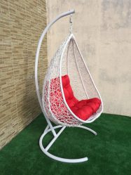 เก้าอี้ที่ถูกระงับจากหวายธรรมชาติและประดิษฐ์: 195+ ตัวเลือกภาพ (หวาย, macrame, พร้อมฝาครอบ)