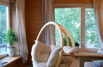 Suspended Chair made of natural and artificial rattan: 195+ Photo options (wicker, macrame, with cover)