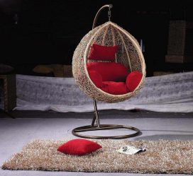เก้าอี้ที่ถูกระงับจากหวายธรรมชาติและประดิษฐ์: 195+ ตัวเลือกภาพ (หวาย, macrame, พร้อมฝาครอบ)
