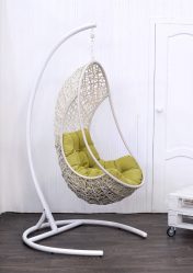 เก้าอี้ที่ถูกระงับจากหวายธรรมชาติและประดิษฐ์: 195+ ตัวเลือกภาพ (หวาย, macrame, พร้อมฝาครอบ)