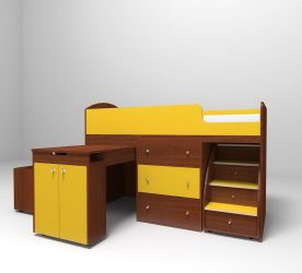 Cama de sótão com uma área de trabalho (mais de 165 fotos): idéias originais para quartos pequenos