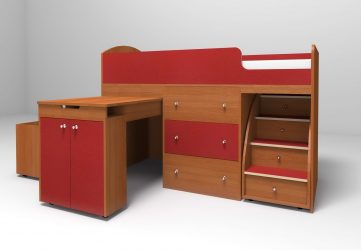 Cama de sótão com uma área de trabalho (mais de 165 fotos): idéias originais para quartos pequenos