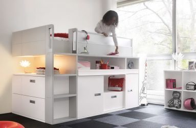 Cama de sótão com uma área de trabalho (mais de 165 fotos): idéias originais para quartos pequenos