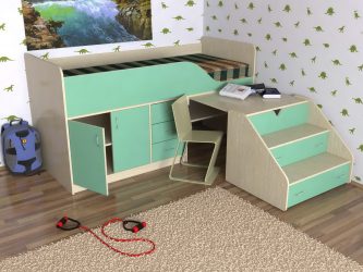 Cama de sótão com uma área de trabalho (mais de 165 fotos): idéias originais para quartos pequenos