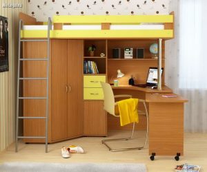 Cama de sótão com uma área de trabalho (mais de 165 fotos): idéias originais para quartos pequenos