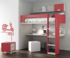 Cama de sótão com uma área de trabalho (mais de 165 fotos): idéias originais para quartos pequenos