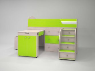 Cama de sótão com uma área de trabalho (mais de 165 fotos): idéias originais para quartos pequenos