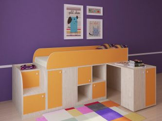 Cama de sótão com uma área de trabalho (mais de 165 fotos): idéias originais para quartos pequenos