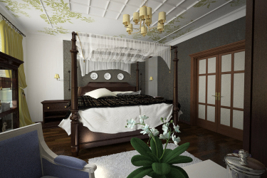 Design de cama de luxo com um dossel para o conforto romântico. 160+ (Fotos) para quartos para adultos e crianças (+ Avaliações)
