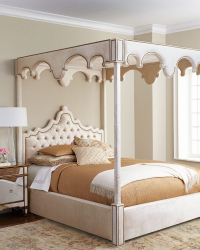 Design de cama de luxo com um dossel para o conforto romântico. 160+ (Fotos) para quartos para adultos e crianças (+ Avaliações)