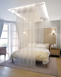 Design de cama de luxo com um dossel para o conforto romântico. 160+ (Fotos) para quartos para adultos e crianças (+ Avaliações)