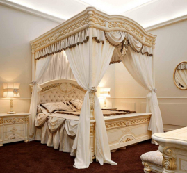 Design de cama de luxo com um dossel para o conforto romântico. 160+ (Fotos) para quartos para adultos e crianças (+ Avaliações)