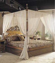Design de cama de luxo com um dossel para o conforto romântico. 160+ (Fotos) para quartos para adultos e crianças (+ Avaliações)
