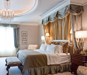 Design de cama de luxo com um dossel para o conforto romântico. 160+ (Fotos) para quartos para adultos e crianças (+ Avaliações)