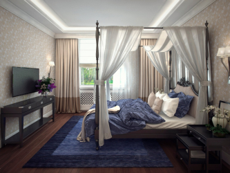 Design de cama de luxo com um dossel para o conforto romântico. 160+ (Fotos) para quartos para adultos e crianças (+ Avaliações)