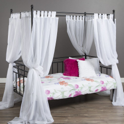 Design de cama de luxo com um dossel para o conforto romântico. 160+ (Fotos) para quartos para adultos e crianças (+ Avaliações)