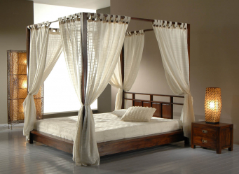 Design de cama de luxo com um dossel para o conforto romântico. 160+ (Fotos) para quartos para adultos e crianças (+ Avaliações)