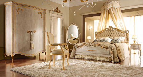 Design de cama de luxo com um dossel para o conforto romântico. 160+ (Fotos) para quartos para adultos e crianças (+ Avaliações)