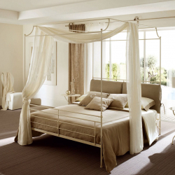 Design de cama de luxo com um dossel para o conforto romântico. 160+ (Fotos) para quartos para adultos e crianças (+ Avaliações)