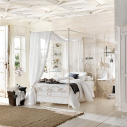 Design de cama de luxo com um dossel para o conforto romântico. 160+ (Fotos) para quartos para adultos e crianças (+ Avaliações)
