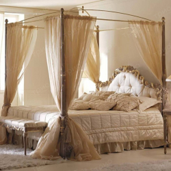 Design de cama de luxo com um dossel para o conforto romântico. 160+ (Fotos) para quartos para adultos e crianças (+ Avaliações)