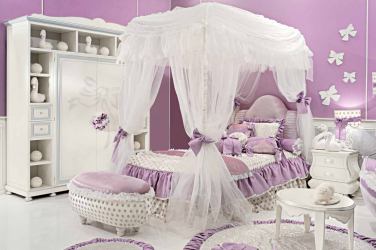 Design de cama de luxo com um dossel para o conforto romântico. 160+ (Fotos) para quartos para adultos e crianças (+ Avaliações)
