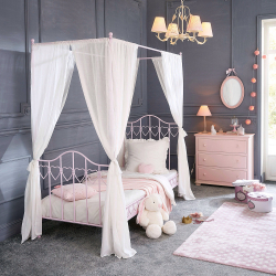 Design de cama de luxo com um dossel para o conforto romântico. 160+ (Fotos) para quartos para adultos e crianças (+ Avaliações)