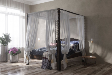 Design de cama de luxo com um dossel para o conforto romântico. 160+ (Fotos) para quartos para adultos e crianças (+ Avaliações)