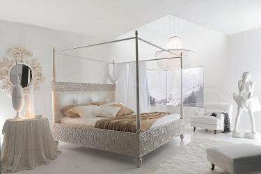 Design de cama de luxo com um dossel para o conforto romântico. 160+ (Fotos) para quartos para adultos e crianças (+ Avaliações)
