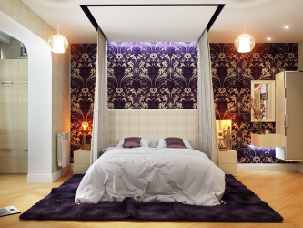Design de cama de luxo com um dossel para o conforto romântico. 160+ (Fotos) para quartos para adultos e crianças (+ Avaliações)