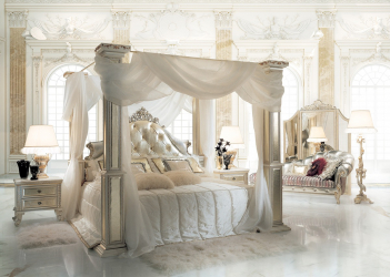 Design de cama de luxo com um dossel para o conforto romântico. 160+ (Fotos) para quartos para adultos e crianças (+ Avaliações)