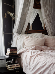 Design de cama de luxo com um dossel para o conforto romântico. 160+ (Fotos) para quartos para adultos e crianças (+ Avaliações)