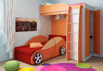 Como adicionar passas ao berçário: uma cama na forma de um carro para meninos e meninas (mais de 85 fotos). Características de uso no interior