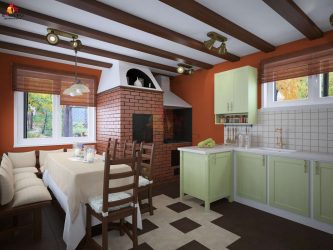 Como equipar a cozinha de verão no país? 220+ (Fotos) Projetos de design 
