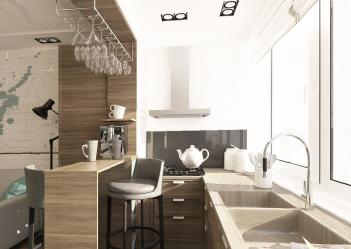Cozinha combinada com loggia: maneiras reais de usar o local com sabedoria. Design de interiores não chato (mais de 120 fotos)