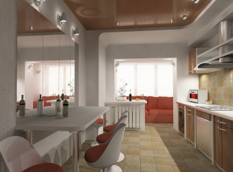 Cozinha combinada com loggia: maneiras reais de usar o local com sabedoria. Design de interiores não chato (mais de 120 fotos)