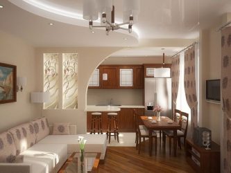 Interior da cozinha combinado com a sala de estar (mais de 180 fotos): truques de design e segredos de posicionamento