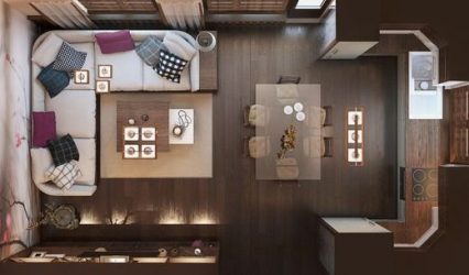 Interior da cozinha combinado com a sala de estar (mais de 180 fotos): truques de design e segredos de posicionamento
