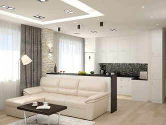 Interior da cozinha combinado com a sala de estar (mais de 180 fotos): truques de design e segredos de posicionamento