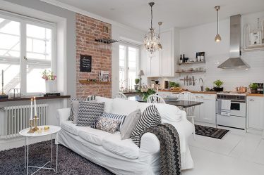 Interior da cozinha combinado com a sala de estar (mais de 180 fotos): truques de design e segredos de posicionamento