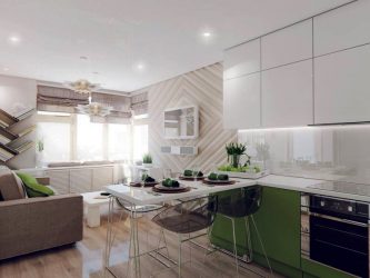 Interior da cozinha combinado com a sala de estar (mais de 180 fotos): truques de design e segredos de posicionamento