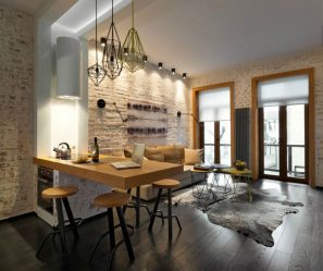 Interior da cozinha combinado com a sala de estar (mais de 180 fotos): truques de design e segredos de posicionamento