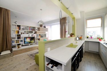 Interior da cozinha combinado com a sala de estar (mais de 180 fotos): truques de design e segredos de posicionamento