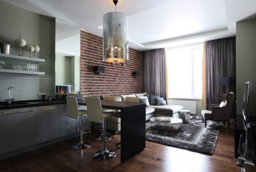 Interior da cozinha combinado com a sala de estar (mais de 180 fotos): truques de design e segredos de posicionamento